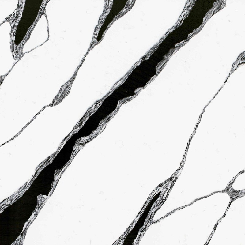 Weißer Panda schwarz-weiß Quarz Flexural Festigkeit 40-70 Top Quarz Arbeitsplatten Mühelose Reinigung