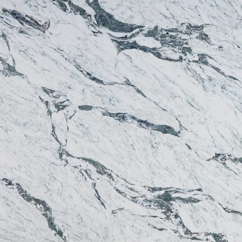 Blau Grün Calacatta Maxed Farben Hintergrund Quarz wie Marmor und Granit