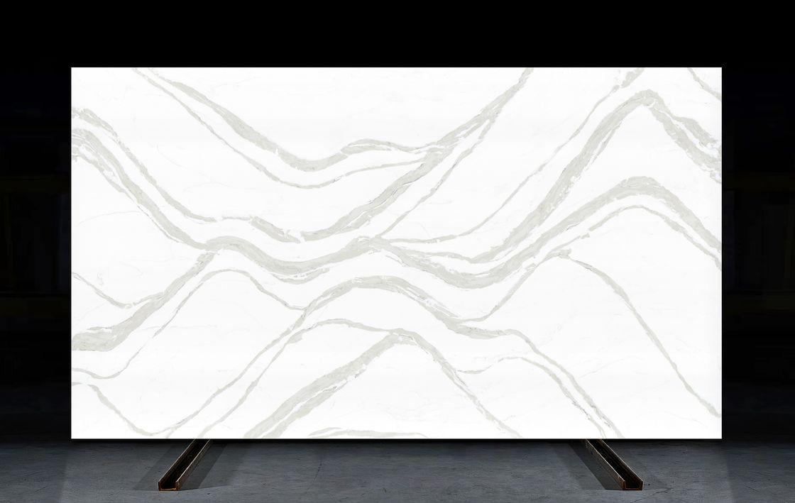 OLK7528 Große Welle Naturstein Stil Auftragnehmer und Großhändler Lieblings Quarz Stein Oberflächen